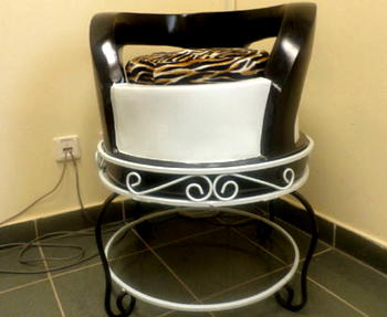 Young Nigerian makes chair, stool from waste paper