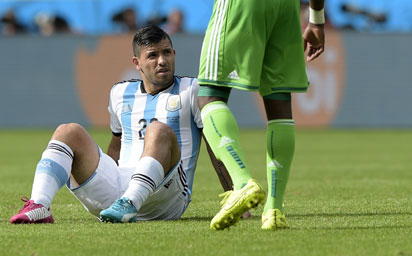 World Cup 2014: Argentina's Sergio Agüero to miss Swiss match with injury, Sergio Agüero