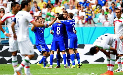 Bosnia defeat sends Iran crashing at World Cup