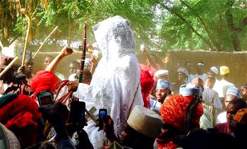 Jubilation in Kano as Emir Sanusi rides she-camel