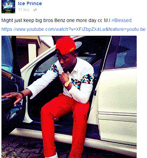 Ice Prince wants to keep MI’s car