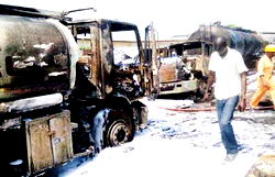 Fire razes church, shops as tanker explodes in Lagos