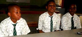 Teenagers generate electricity from waste oil, water