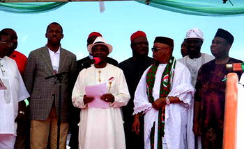 Chime blasts Enugu federal lawmakers for shunning pro-Jonathan rally