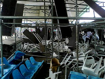 Pavilion collapse disrupts TAN rally