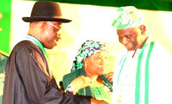 Lawmakers hail Jonathan for placing flag designer, Akinkunmi, on salary for life