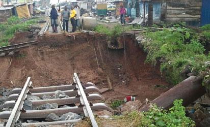 Erosion damages rail tracks in Ilorin, cripples train services