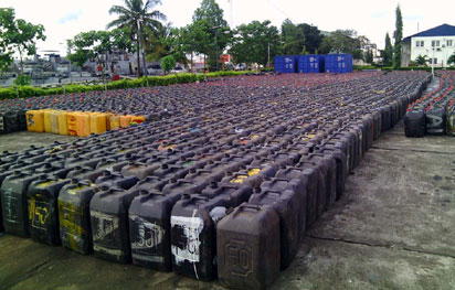 Ikorodu pipeline vandals’ jerrycans recovered from residents