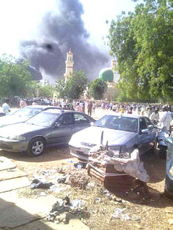 Suicide bombers disguised as worshippers kill many in mosque