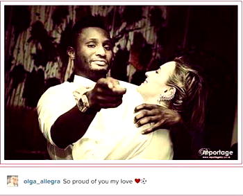 Mikel’s Russian girlfriend celebrates his first Champions League goal
