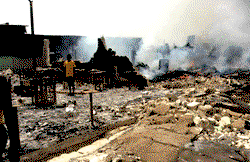 Fire kills one, razes Warri market