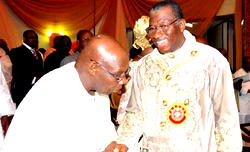Obasanjo takes a bow at the Jonathan’s wedding