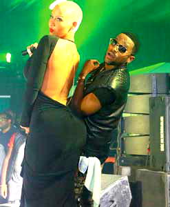 How Dbanj rocked Amber Rose  at anniversary party