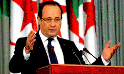 President Hollande of France felicitates with Buhari