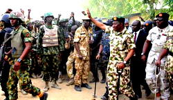 Jonathan visits recaptured Adamawa towns from Boko Haram