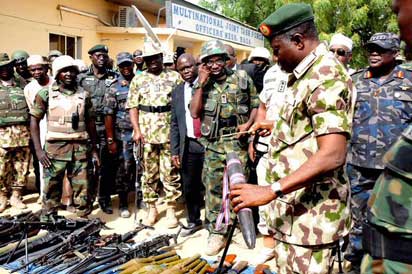 Jonathan visits troops in Baga, Mubi - Vanguard News