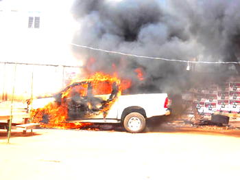 Politician sets vehicle ablaze in Delta