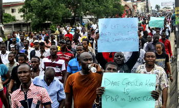 Thousands call for vote re-run in Rivers state