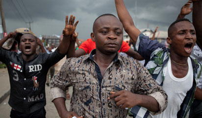 Abia youths protest National Assembly election results - Vanguard News