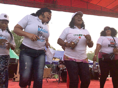 Entertainers rally for peaceful elections,  donate to IDPs
