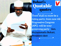 Acceptance speech: Buhari’s quotable quotes