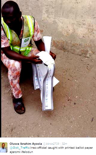 INEC official caught with thumb-printed ballot papers at Ajeromi