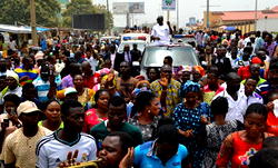 Fayose bans street trading, wife warns against child labour