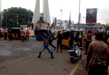 Supporters celebrate Okorocha’s victory in Owerri