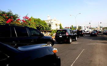 You must obey traffic rules, Buhari orders security aides