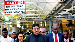 Buhari, first son, 32 others storm America