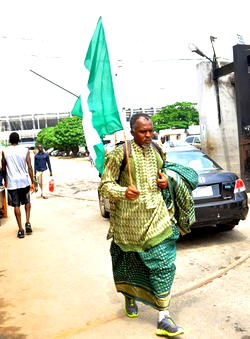 Man, 46, treks from Lagos to Abuja to promote “wrapper marathon’’