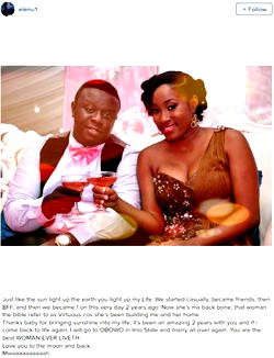 2nd Wedding Anniversary: Top comedian, Elenu hails wife