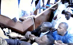 Brawl erupts in S.Africa parliament as opposition party ejected