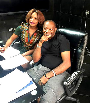 Seyi Shay hooks up with Paul Okoye, signs contract