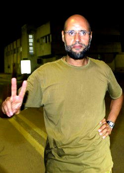 Libya court sentences Gaddafi  son, eight aides to death