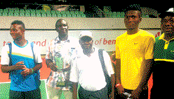 NCC Tennis League:  Our name (Team Tombim) is Already on the Trophy  – Coach Abe