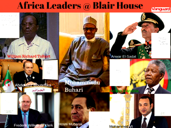 Mandela, Mubarak, other Africa leaders @ Blair House