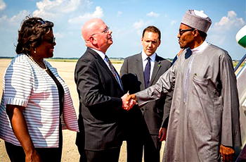 Photos: Buhari arrives United States