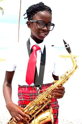 I got motivation from my  late grandfather  – Emeka Favour, 11-year-old saxophonist