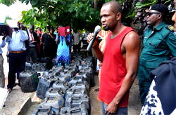 Lagos arrests black market operator with 47 Kegs of Petrol