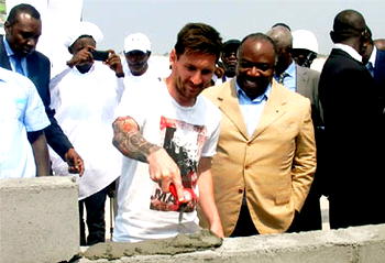 Messi’s foundation stone in Gabon stolen