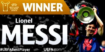 Lionel Messi wins #UEFA BestPlayer