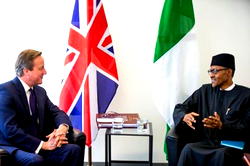 Photos: Buhari holds bilateral meeting with PM Cameron of UK