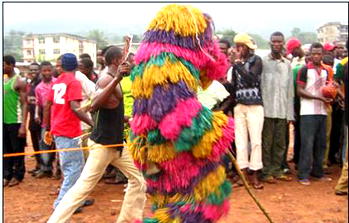 Masquerades on the rampage in Nsukka