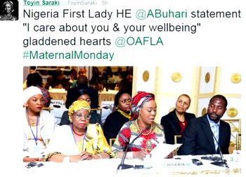 Saraki’s wife represents Aisha Buhari at UN meeting