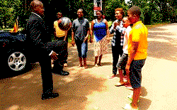 Photos: See Ugandan president, Museveni display football skills