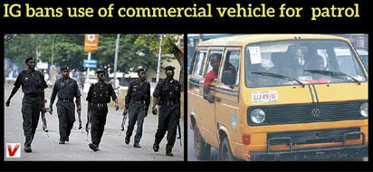 IGP bans use of commercial vehicles for patrol