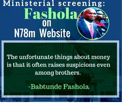 Ministerial screening: Again, Fashola clears air on N78m website