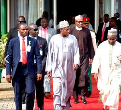 Photos: President Buhari departs for India