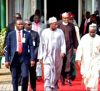 Photos: President Buhari departs for India